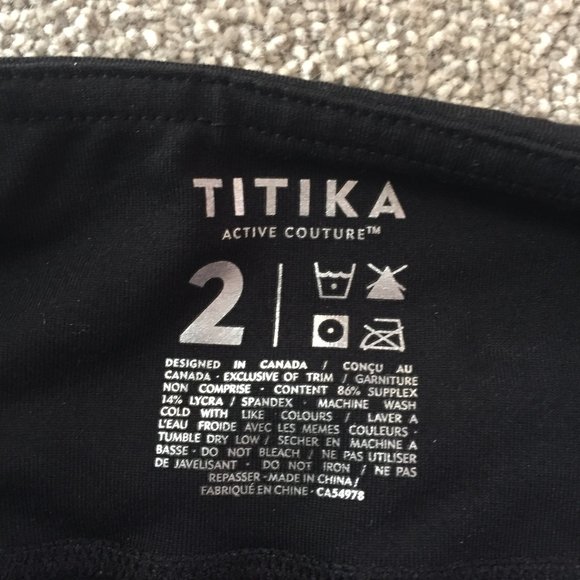 Tikita Black Yoga Pants Slim Straight Leg - Picture 2 of 2